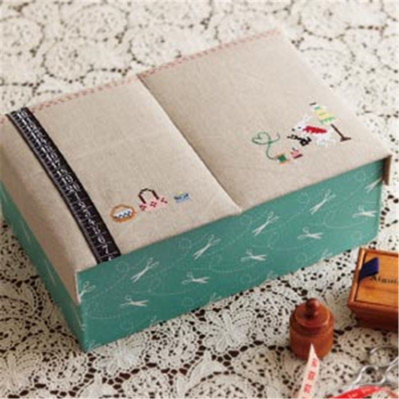 日本紐釦貿易 Cartonnage カルトナージュ 2段ソーイングボックス カット済み厚紙セット レシピ付 CTN-36 (ご注文単位1セット)【直送品】