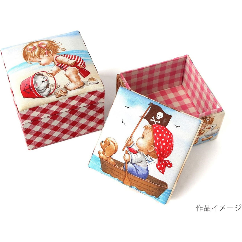 日本紐釦貿易 Cartonnage カルトナージュ スクエアボックス 2個セット レシピ付き CTN-43 (ご注文単位1セット)【直送品】