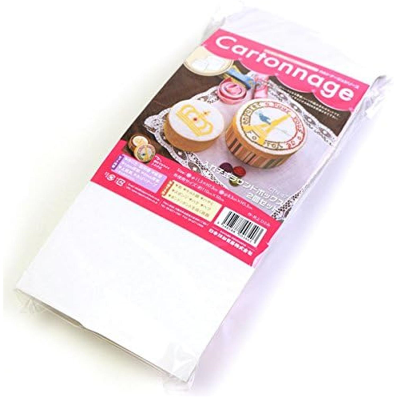 日本紐釦貿易 Cartonnage カルトナージュ セットれ子式ラウンドボックス 2個セット レシピ付き CTN47 （ご注文単位1セット）【直送品】