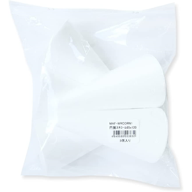 日本紐釦貿易 スチロール円すい型 約φ6.5×12cm 5個入 MAF-WRCORN1 （ご注文単位1束）【直送品】