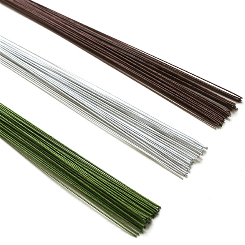 日本紐釦貿易 つまみ細工 ワイヤー 茶色 長さ36cm 38本入 S58B24 (ご注文単位1束)【直送品】
