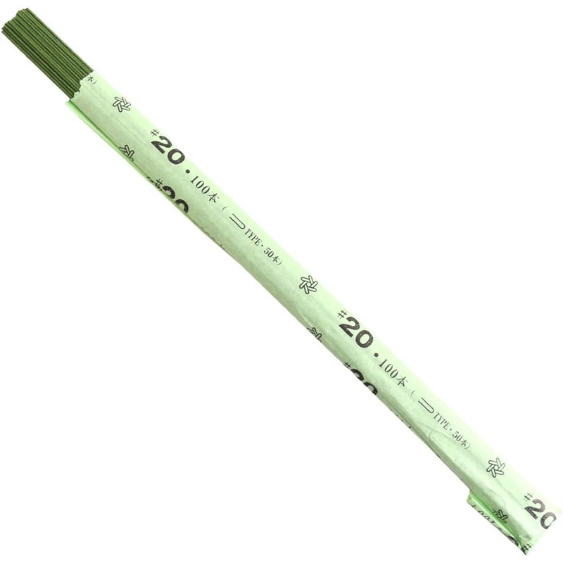 日本紐釦貿易 地巻ワイヤー #20 100本入り 全長36cm グリーン MAF-J20G （ご注文単位1束）【直送品】