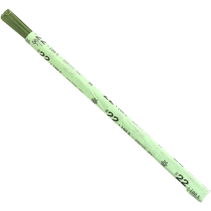日本紐釦貿易 地巻ワイヤー #22 50本入り U字 全長72cm グリーン MAF-JW22G （ご注文単位1束）【直送品】