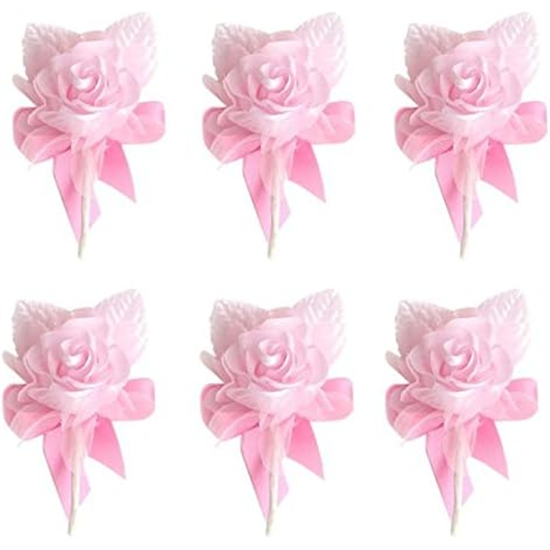 日本紐釦貿易 ローズブーケ 6輪 約6cm ピンク MAF-RO-P （ご注文単位1束）【直送品】