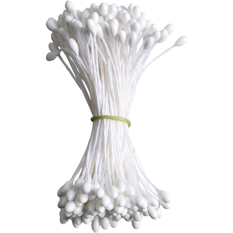 日本紐釦貿易 つまみ細工用花芯 ペップ 白 長さ約4.5cm 144本入 S54-6 （ご注文単位1束）【直送品】