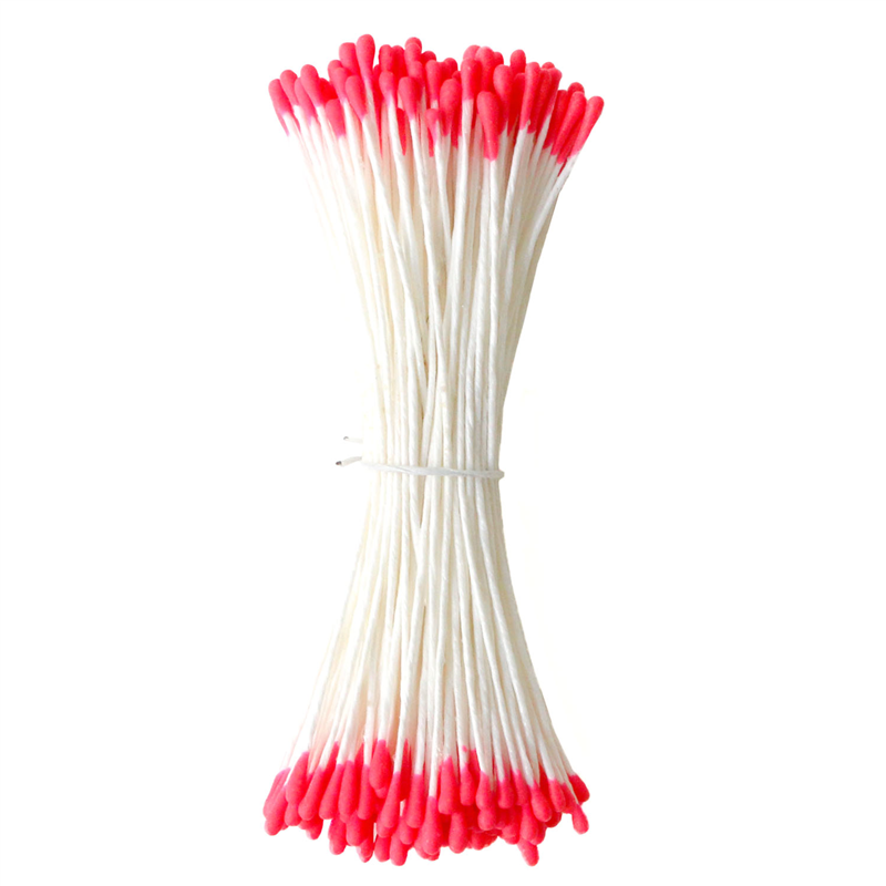 日本紐釦貿易 つまみ細工用花芯 ペップ 赤 長さ約4.5cm 玉1mm 約144本入り S54-18 （ご注文単位1束）【直送品】