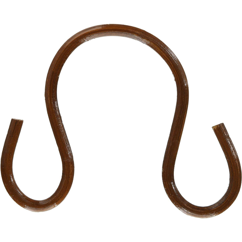 日本紐釦貿易 籐持手 外径約W21×H13cm 茶 2本組 KT401 (ご注文単位1組)【直送品】