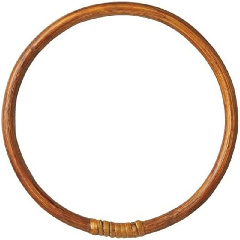 日本紐釦貿易 籐持手 外径約φ15cm 茶 2本 KT403 (ご注文単位1組)【直送品】