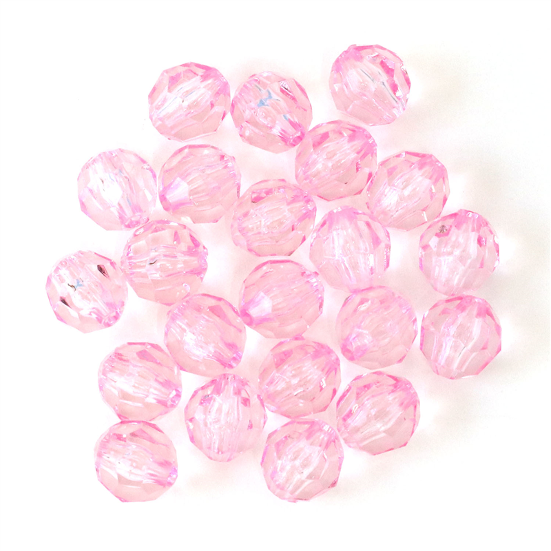 日本紐釦貿易 (Nippon Chuko) クラフトビーズ プラスチックビーズ 25個入 12mm ライトローズ A1-4 (ご注文単位1束)【直送品】