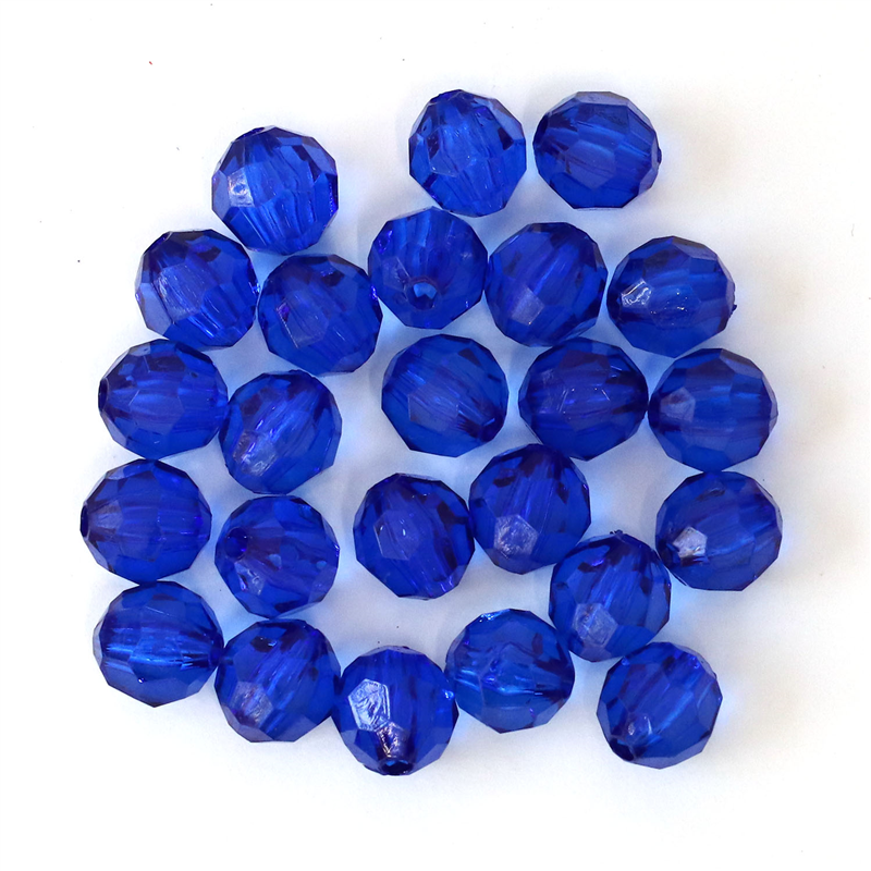 日本紐釦貿易 (Nippon Chuko) クラフトビーズ プラスチックビーズ 25個入 12mm ブルー A1-10 (ご注文単位1束)【直送品】