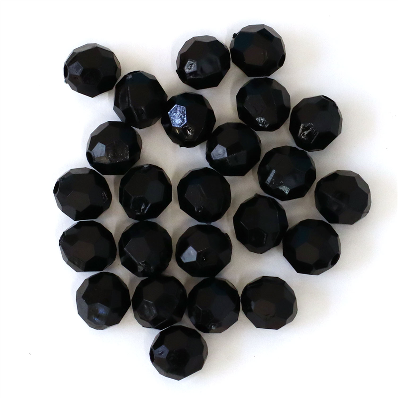 日本紐釦貿易 (Nippon Chuko) クラフトビーズ プラスチックビーズ 25個入 12mm ブラック A1-15 (ご注文単位1束)【直送品】