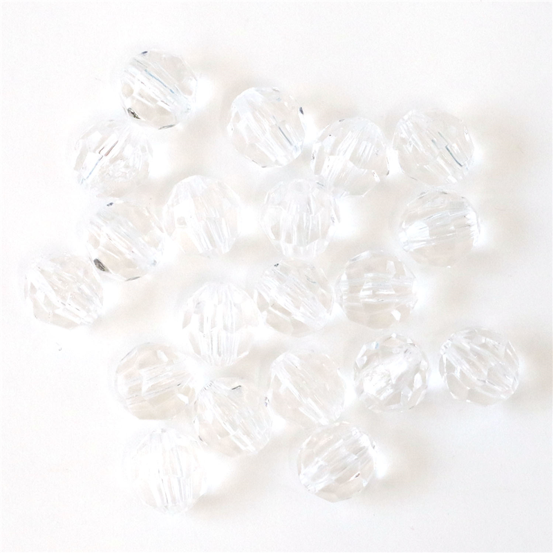 日本紐釦貿易 (Nippon Chuko) クラフトビーズ プラスチックビーズ 50個入 8mm クリスタル A1-81 (ご注文単位1束)【直送品】