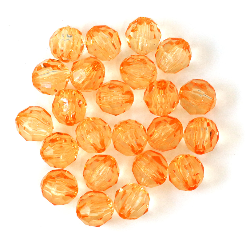 日本紐釦貿易 (Nippon Chuko) クラフトビーズ プラスチックビーズ 50個入 8mm オレンジ A1-83 (ご注文単位1束)【直送品】