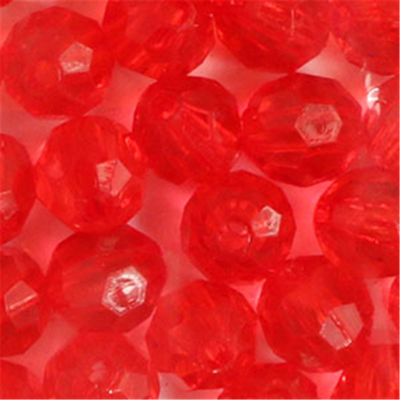 日本紐釦貿易 (Nippon Chuko) クラフトビーズ プラスチックビーズ 50個入 8mm レッド A1-86 (ご注文単位1束)【直送品】