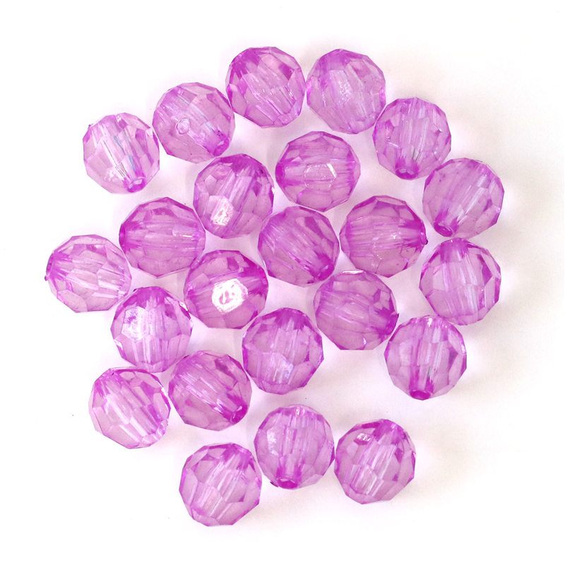 日本紐釦貿易 (Nippon Chuko) クラフトビーズ プラスチックビーズ 50個入 8mm ライトパープル A1-87 (ご注文単位1束)【直送品】