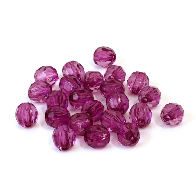 日本紐釦貿易 (Nippon Chuko) クラフトビーズ プラスチックビーズ 50個入 8mm パープル A1-88 (ご注文単位1束)【直送品】