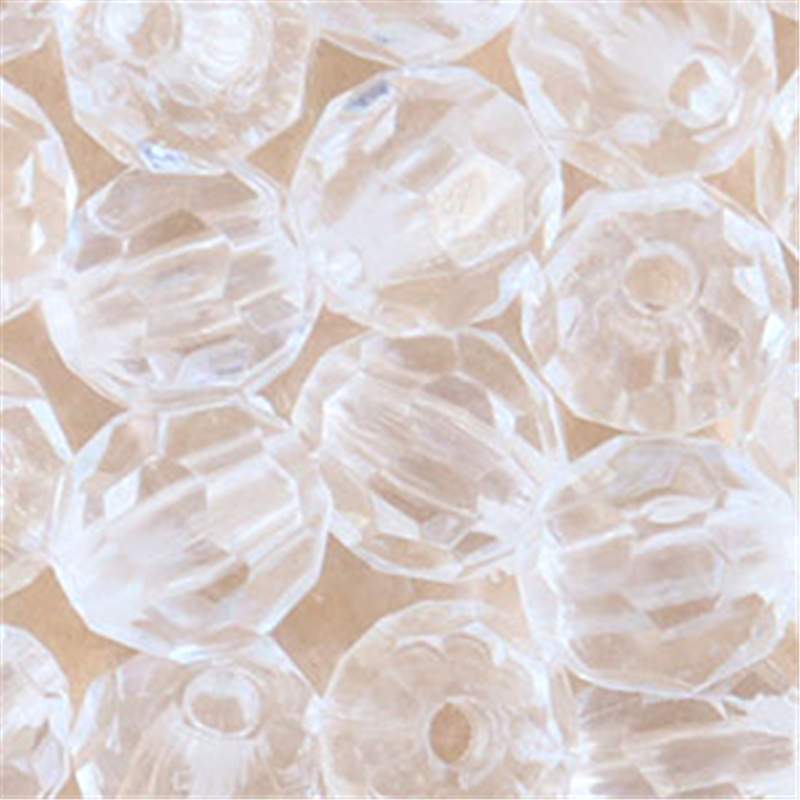 日本紐釦貿易 (Nippon Chuko) クラフトビーズ プラスチックビーズ 徳用500個入 8mm クリスタル A1-81-500 (ご注文単位1束)【直送品】