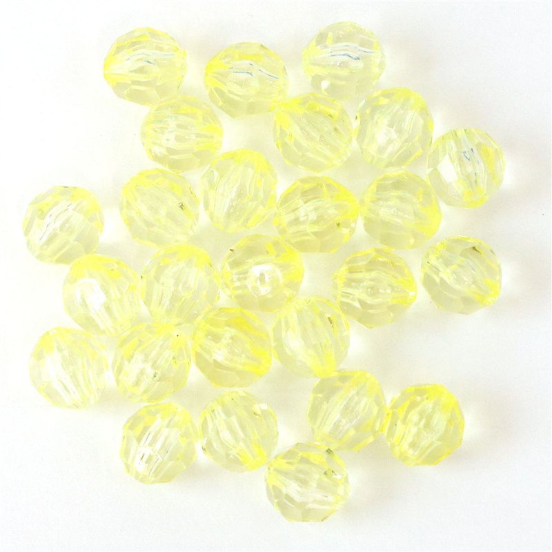 日本紐釦貿易 (Nippon Chuko) クラフトビーズ プラスチックビーズ 徳用500個入 8mm イエロー A1-82-500 (ご注文単位1束)【直送品】