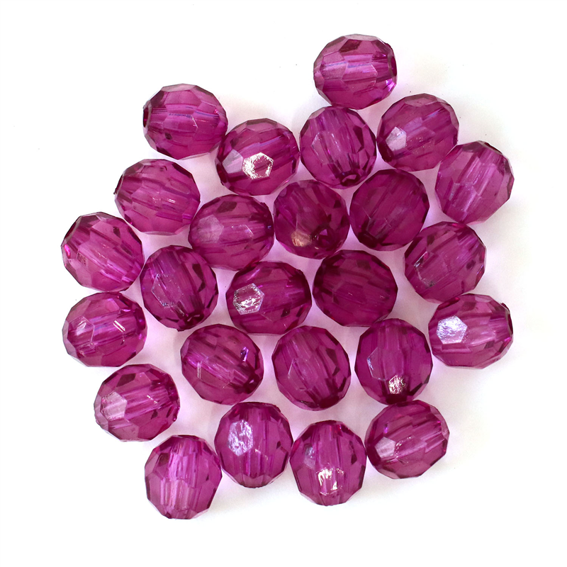 日本紐釦貿易 (Nippon Chuko) クラフトビーズ プラスチックビーズ 徳用500個入 8mm パープル A1-88-500 (ご注文単位1束)【直送品】