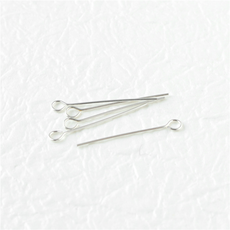 日本紐釦貿易 シルバー925 9ピン 100本 太さ0.5×長さ22mm シルバー A24-39-100 （ご注文単位1束）【直送品】