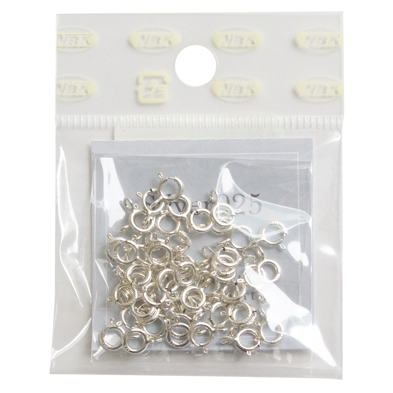 日本紐釦貿易 シルバー925 引き輪 50個 W9×H4mm シルバー A24-49-50 (ご注文単位1束)【直送品】