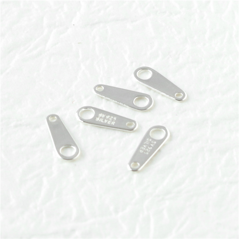 日本紐釦貿易 シルバー925 板カン 5個 W10×H3.5mm シルバー A24-50 (ご注文単位1束)【直送品】