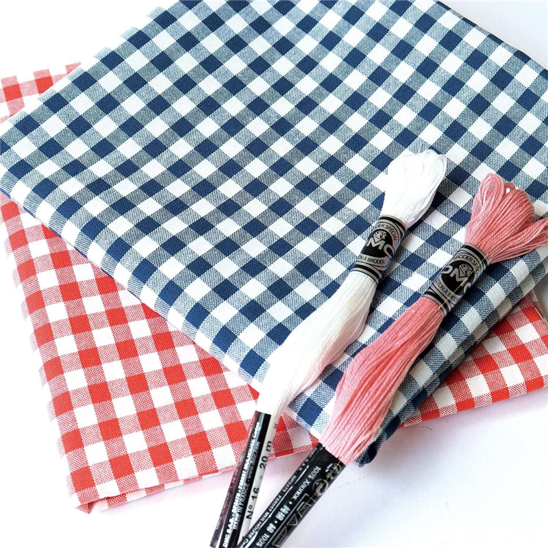 日本紐釦貿易 ギンガムステッチ用カットクロス ネイビー 約55×50cm 1枚入 SGC6012-560 (ご注文単位1束)【直送品】