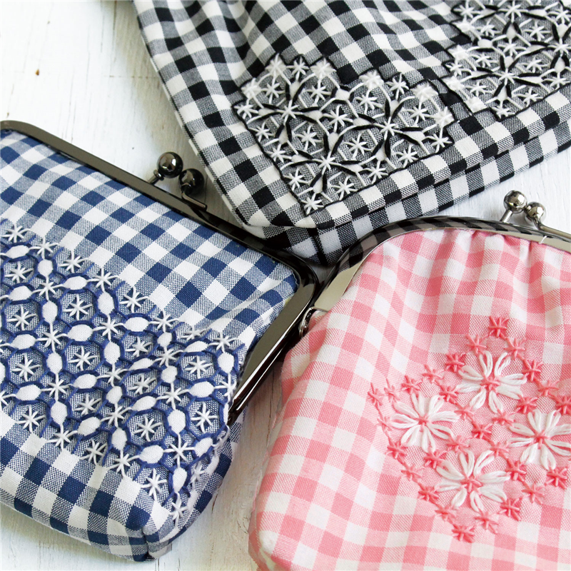 日本紐釦貿易 ギンガムステッチ用カットクロス ブラック 約55×50cm 1枚入 SGC6012-580 (ご注文単位1束)【直送品】