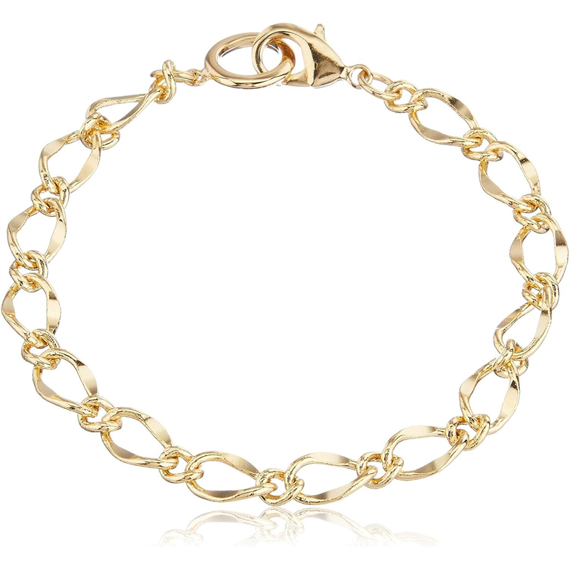 日本紐釦貿易 バッグチャーム用チェーン 2本入り 19cm ゴールド A8-3G (ご注文単位1束)【直送品】