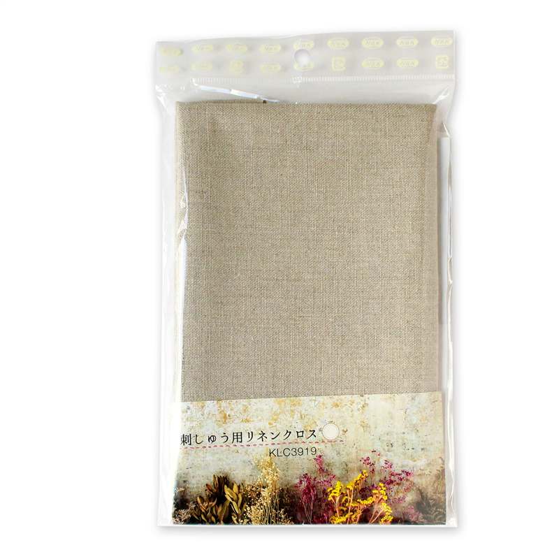 日本紐釦貿易 刺しゅう用リネンクロス 約50×68cm ナチュラル KLC3919-NN （ご注文単位1枚）【直送品】