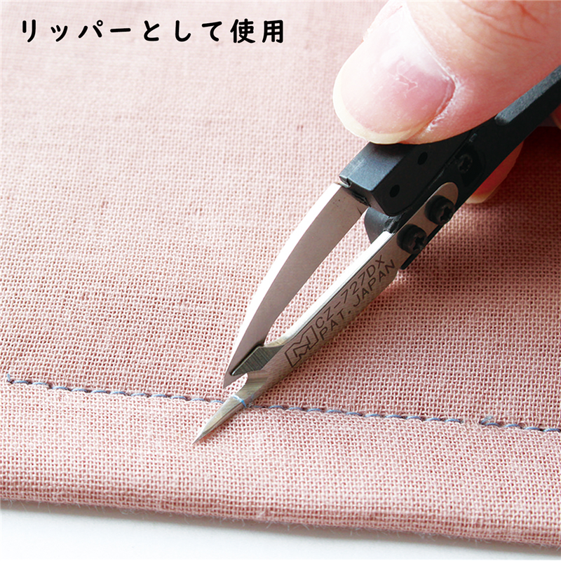 日本紐釦貿易 リッパー型ハサミ 全長約10cm 黒 NI-02427 (ご注文単位1束)【直送品】