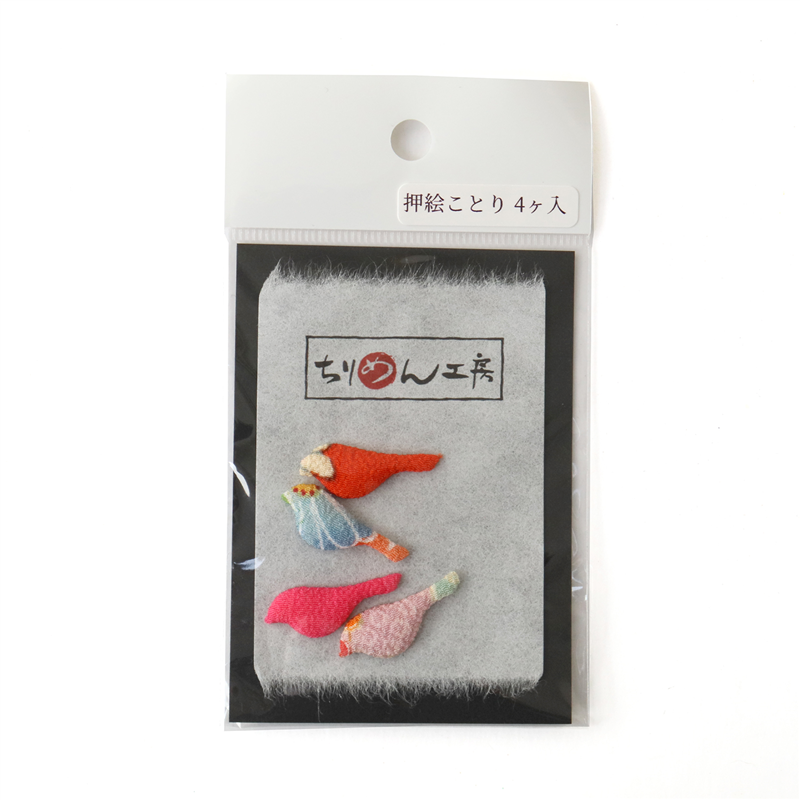 日本紐釦貿易 チリメンチャーム 押絵ことり S40-427 (ご注文単位1束)【直送品】