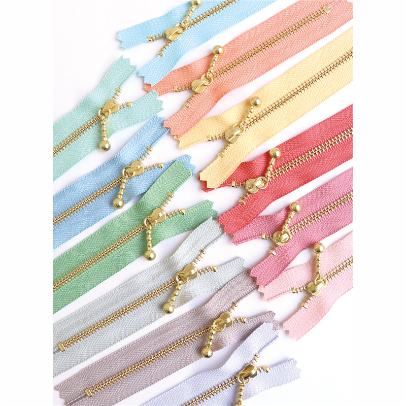 日本紐釦貿易 Y.K.K 玉付きファスナー ニュアンスカラー12色セット 16cm ゴールド 3G16-N12MIX (ご注文単位1セット)【直送品】