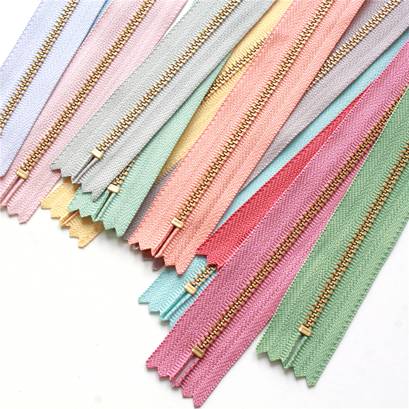 日本紐釦貿易 Y.K.K 玉付きファスナー ニュアンスカラー 20cm ゴールド 12色セット 3G20-N12MIX (ご注文単位1セット)【直送品】