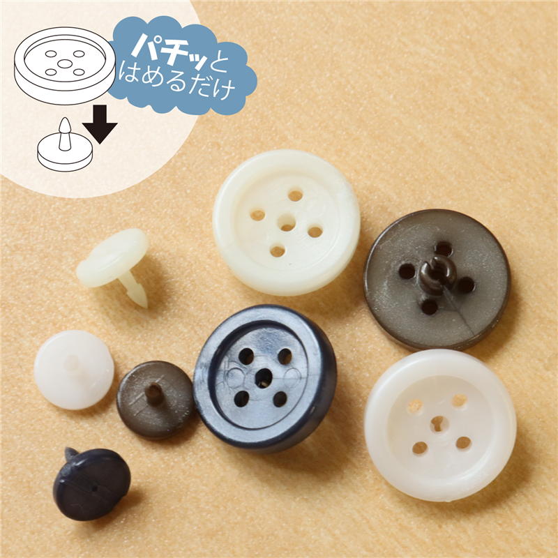 日本紐釦貿易 ワンプッシュシャツボタン φ11mm 4セット入 紺 SGM-OB4 （ご注文単位1束）【直送品】