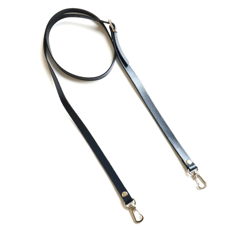 日本紐釦貿易 本革ショルダーストラップ 撥水加工 金具シルバー 細巾 12mm ネイビー KT60-S-N （ご注文単位1本）【直送品】