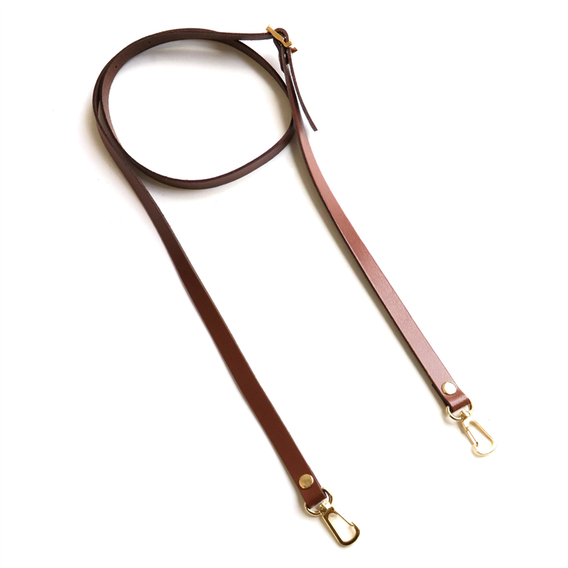 日本紐釦貿易 本革ショルダーストラップ 撥水加工 金具ゴールド 細巾 12mm 赤茶 KT60-G-A （ご注文単位1本）【直送品】