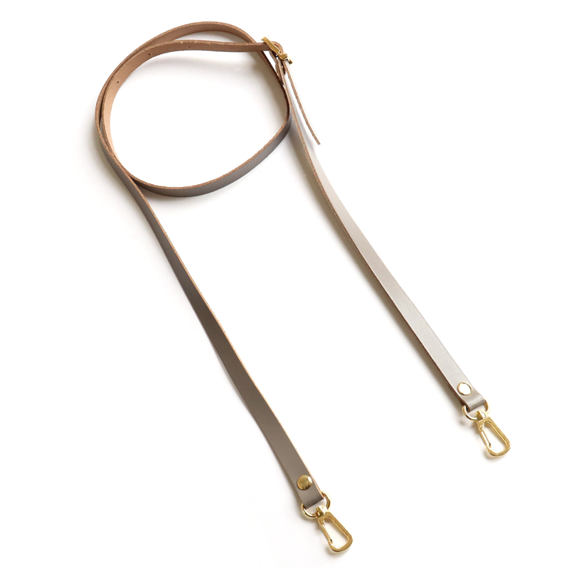 日本紐釦貿易 本革ショルダーストラップ 撥水加工 金具ゴールド 細巾 12mm シルバー KT60-G-S （ご注文単位1本）【直送品】