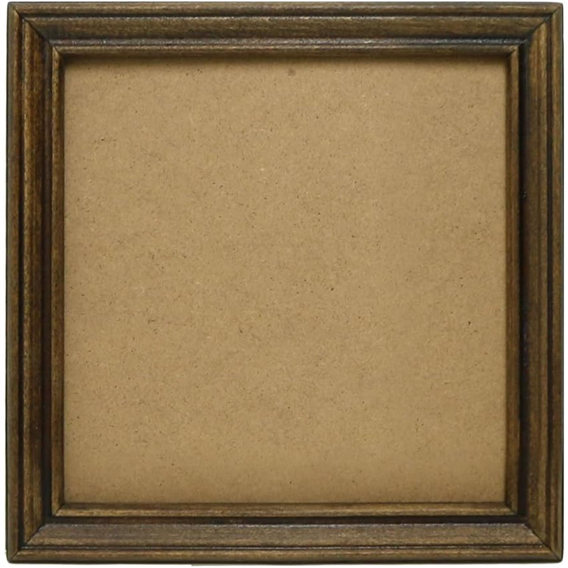 日本紐釦貿易 クラフトフレーム 正方形 中 内径16×16cm 焦茶 CX111 （ご注文単位1枚）【直送品】
