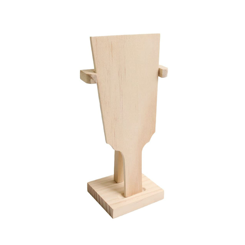 日本紐釦貿易 スタンド付ミニ羽子板 白木 飾り台付き 1組入 CC1290 （ご注文単位1組）【直送品】