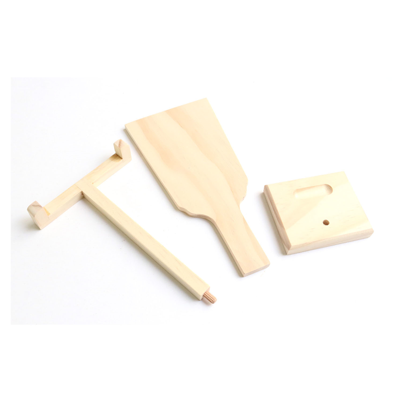 日本紐釦貿易 スタンド付ミニ羽子板 白木 飾り台付き 1組入 CC1290 (ご注文単位1組)【直送品】