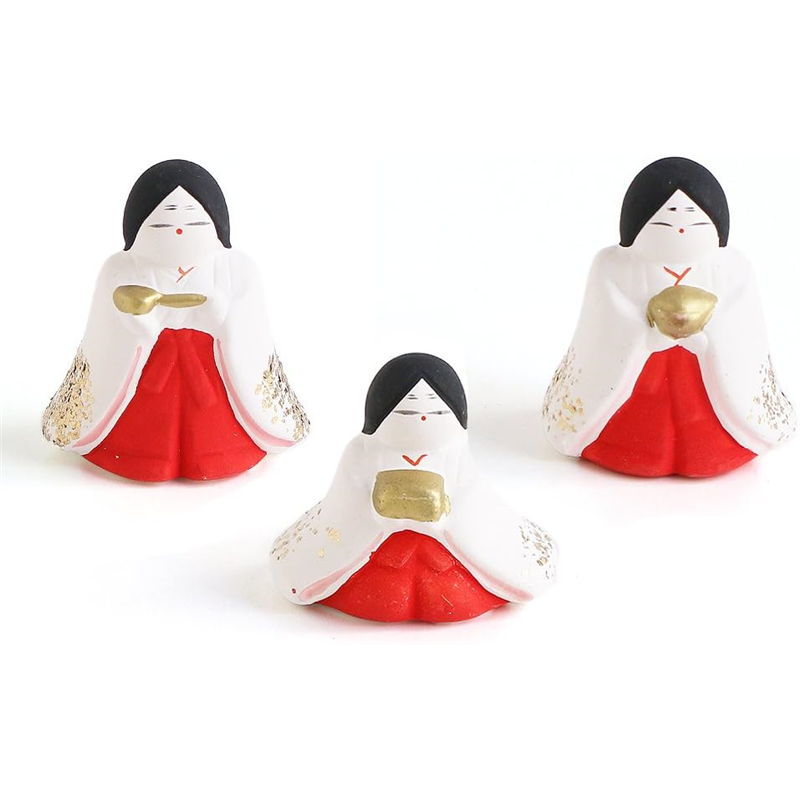 日本紐釦貿易 ひな人形 三人官女 S30-9 （ご注文単位1束）【直送品】