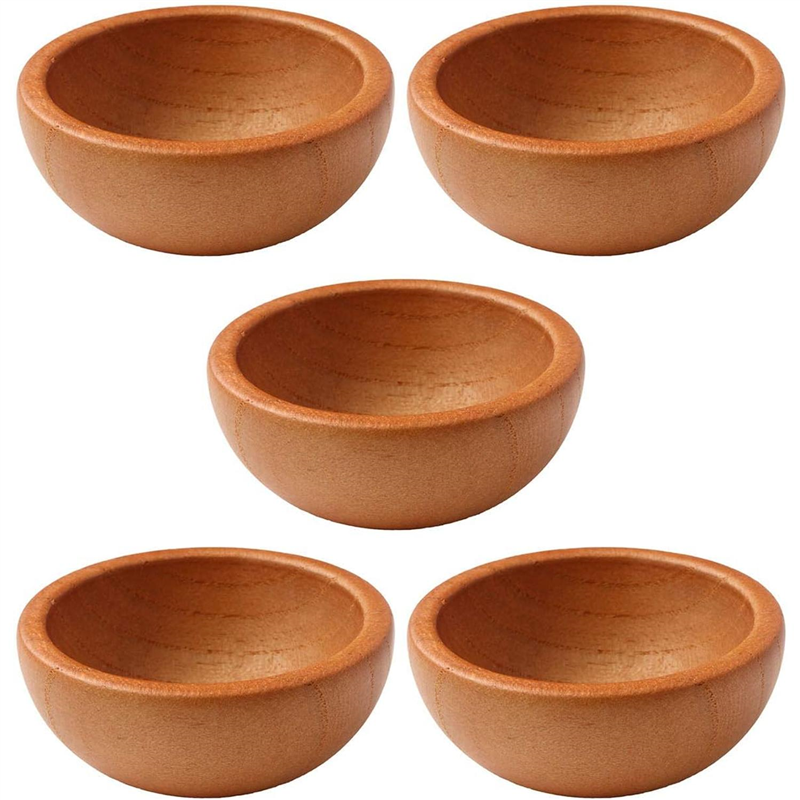 日本紐釦貿易 ウッドボウル 茶 φ7×H3cm 5個 CC1280H-5 （ご注文単位1束）【直送品】