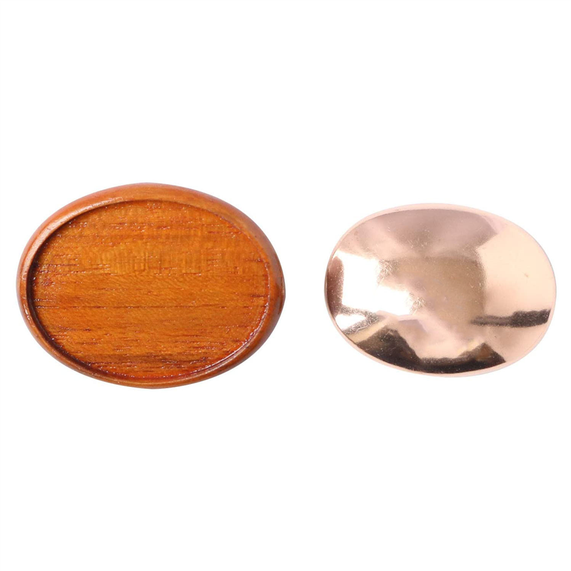 日本紐釦貿易 木製ブローチ だ円よこ型 小 1個 W40×H35mm ブラウン A22-94 （ご注文単位1個）【直送品】