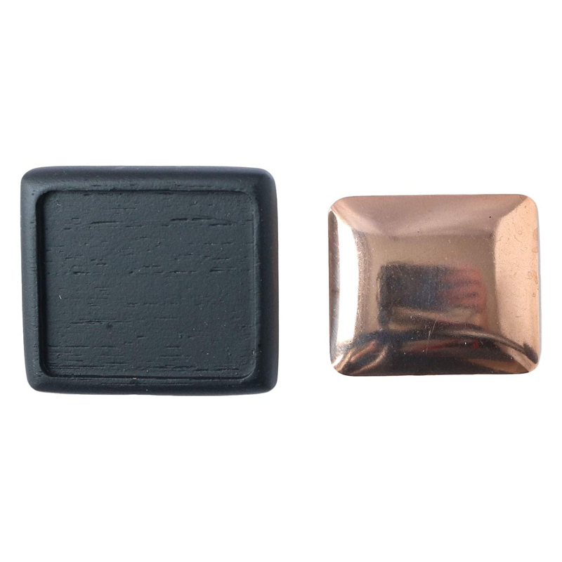 日本紐釦貿易 木製ブローチ 四角 1個 W40×H35mm 黒 A22-108 （ご注文単位1個）【直送品】