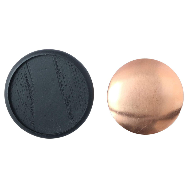 日本紐釦貿易 木製ブローチ 丸型 小 1個 φ40mm ブラック A22-111 （ご注文単位1個）【直送品】