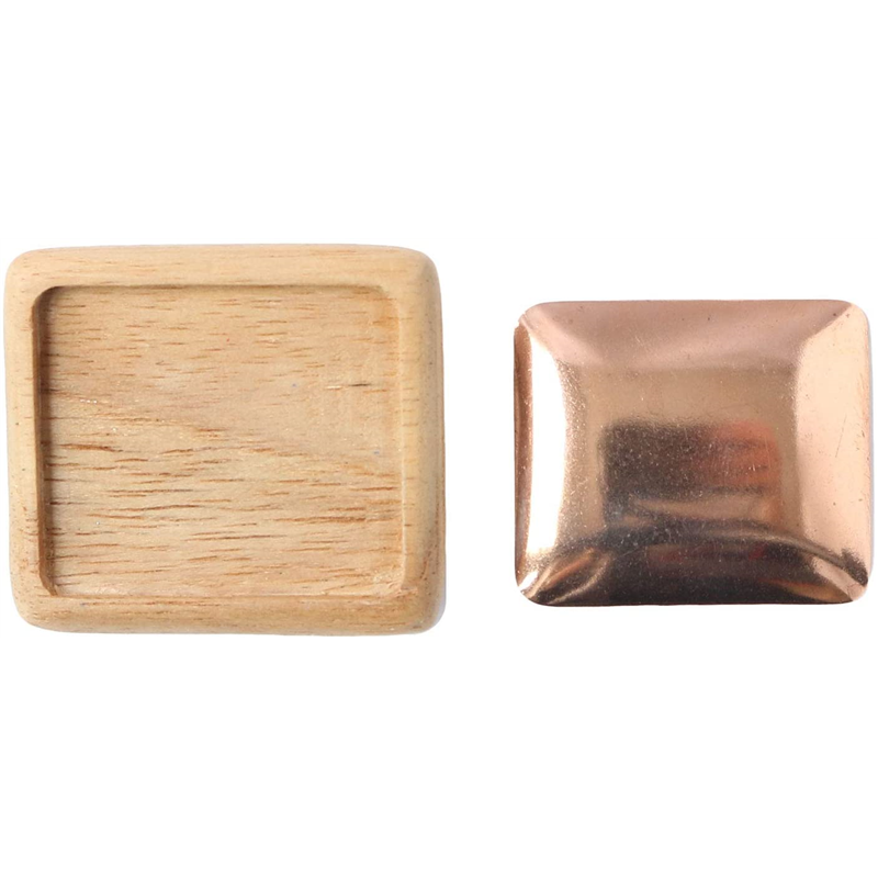 日本紐釦貿易 木製ブローチ 四角 W40×H35mm 5個 ナチュラル A22-105-5 (ご注文単位1束)【直送品】