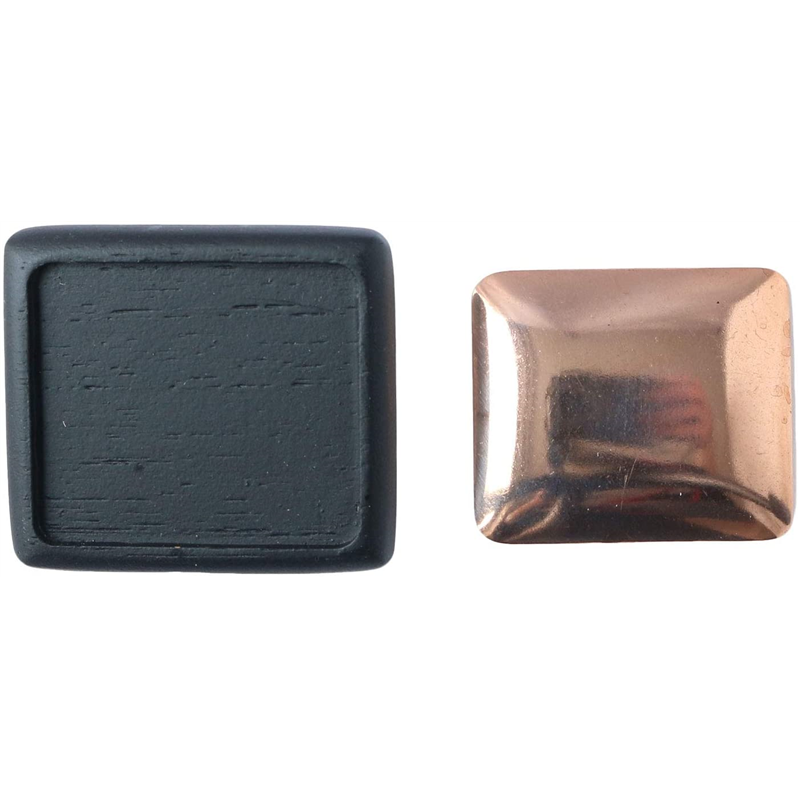 日本紐釦貿易 木製ブローチ 四角 W40×H35mm 5個 ブラック A22-108-5 (ご注文単位1束)【直送品】