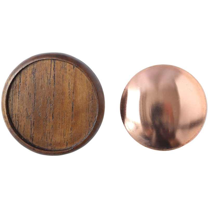 日本紐釦貿易 木製ブローチ 丸小 φ40mm 5個 こげ茶 A22-109-5 (ご注文単位1束)【直送品】