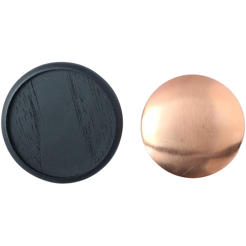 日本紐釦貿易 木製ブローチ 丸大 φ55mm 5個 ブラック A22-114-5 (ご注文単位1束)【直送品】